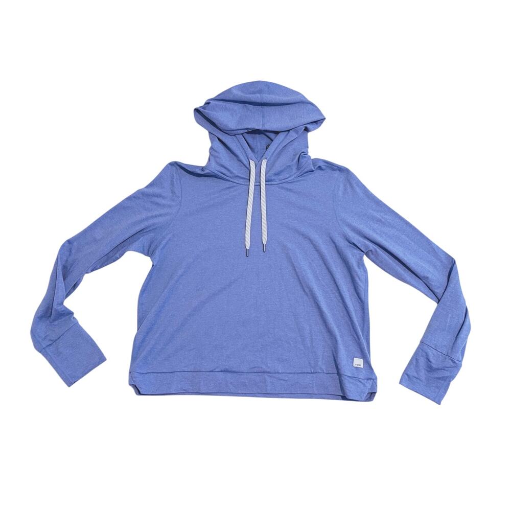Vuori Women's Halo Essential Pullover Hoodie Medium Blue Lightweight Casual Yoga - Picture 2 of 8